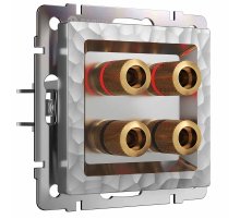 Акустическая розетка Werkel Hammer х4 серебряный W1285006 4690389163111