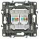 Розетка информационная двойная 2XRJ45 Эра 12-3108-04 Б0014732