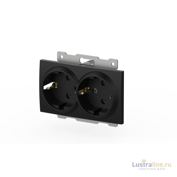 Розетка двухместная с заземлением ELBI Zena Vega 609-014800-907 Розетка двухместная с заземлением ELBI Zena Vega 609-014800-907