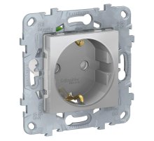 Розетка Schneider Electric Unica New с/з со шторками NU505730