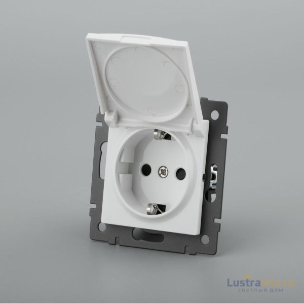 Механизм розетки влагозащищённый Arlight SCT-MCP-PL-WH-V (250V, 16A) 049833