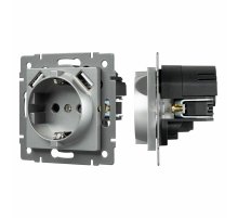 Механизм розетки с USB зарядкой Arlight SCT-MUAA-PL-GR-V (250V, 16A) 049820