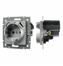 Механизм розетки с USB зарядкой Arlight SCT-MUAA-PL-GR-V (250V, 16A) 049820