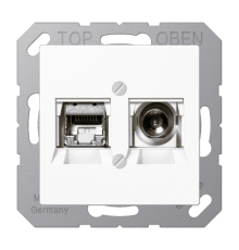 Розетка Smart TV Jung MMDA4521WW
