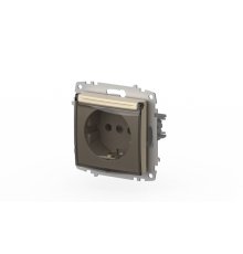 Розетка с крышкой и заземлением ELBI Zena Vega 609-012500-218