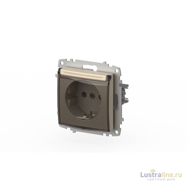 Розетка с крышкой и заземлением ELBI Zena Vega 609-012500-218