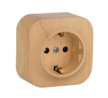 Розетка 2К+З Legrand Quteo 16A 250V с/з со шторками дерево 782280