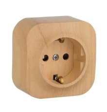 Розетка 2К+З Legrand Quteo 16A 250V с/з со шторками дерево 782280