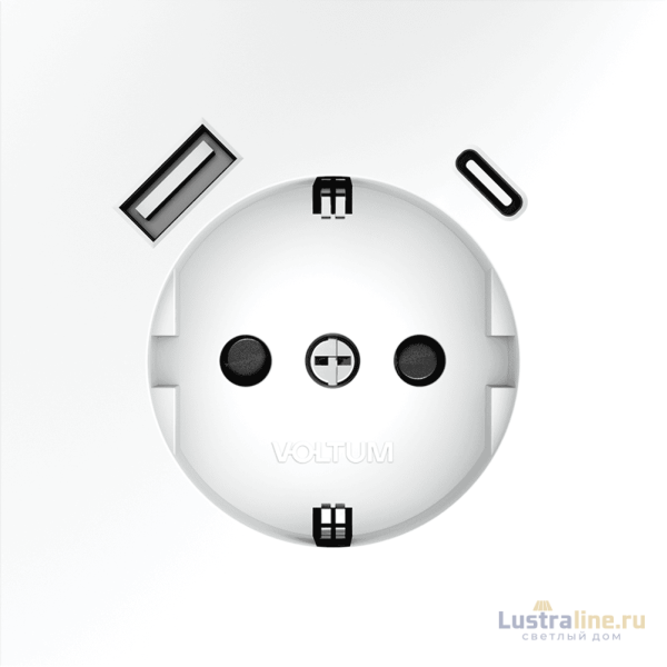 Розетка с USB, A+C Voltum S70 VLS040502