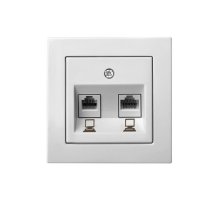 Розетка компьютерная двойная (RJ45) Liregus Epsilon 28-033