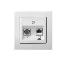 Розетка телевизионная и компьютерная Liregus Epsilon 28-023