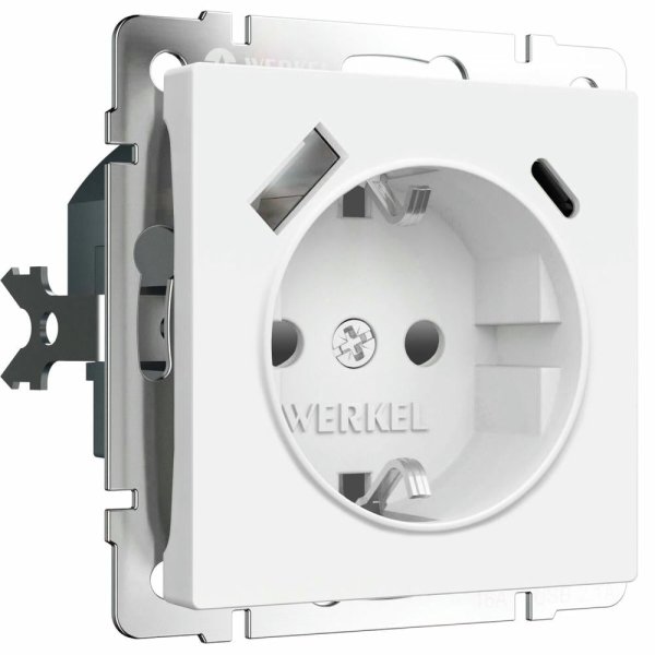 Розетка с/з со шторками и USB тип A+C Werkel W1171761 4690389213267 a069613