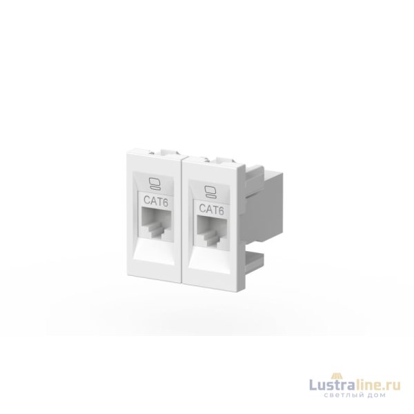 Розетка компьютерная двухместная (Cat 6) ELBI Moda Vox 611-040232-248