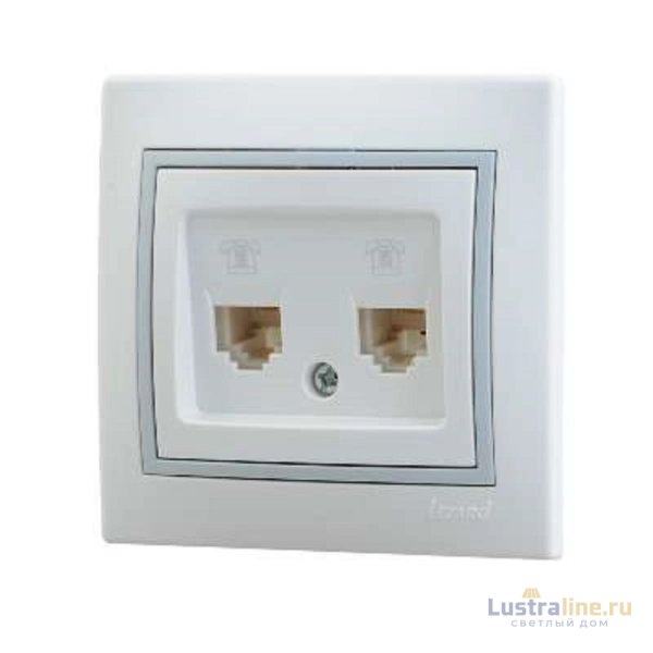 Розетка телефонная двойная евро Lezard Mira 701-0215-138