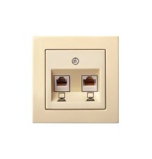 Розетка компьютерная двойная (2хRJ45) Liregus Epsilon 28-083