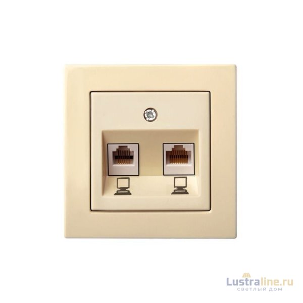 Розетка компьютерная двойная (2хRJ45) Liregus Epsilon 28-083