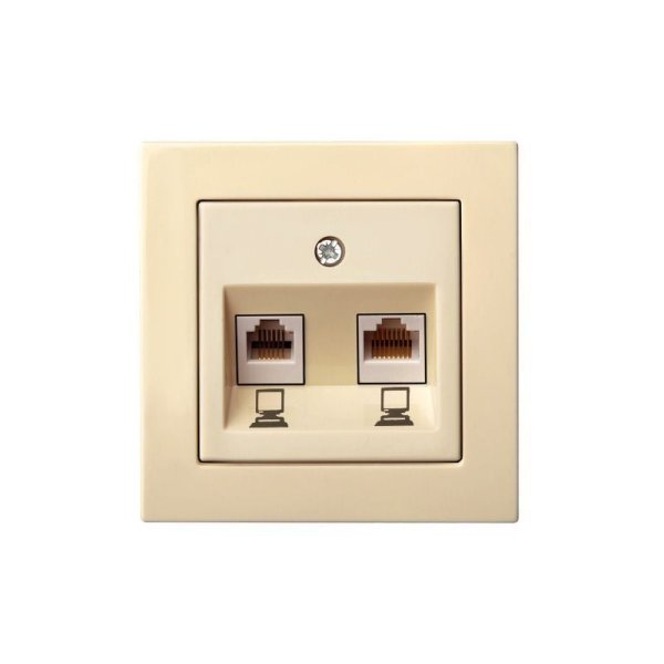 Розетка компьютерная двойная (2хRJ45) Liregus Epsilon 28-083