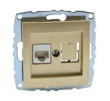 Розетка телефонная Rj45 Cat3 Mono Electric Despina-Larissa титан 500-002225-124