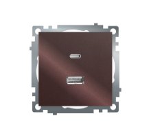 Розетка 2-местная USB + type C Stekker Катрин GLS10-7116-04 50057 Розетка 2-местная USB + type C Stekker Катрин GLS10-7116-04 50057