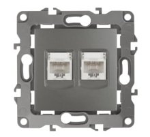 Розетка информационная двойная 2XRJ45 Эра 12-3108-12 Б0019354