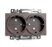 Розетка 2-местная с защитной шторкой Stekker Катрин GLS16-7114-04 49030 Розетка 2-местная с защитной шторкой Stekker Катрин GLS16-7114-04 49030