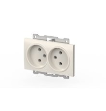 Розетка двухместная без заземления ELBI Zena Vega 609-010200-908