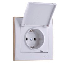 Розетка с/з с крышкой Lezard Rain 703-0226-123 Розетка с/з с крышкой Lezard Rain 703-0226-123