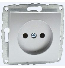 Розетка без земли Mono Electric Despina-Larissa 16А 250В серебро 500-002122-116