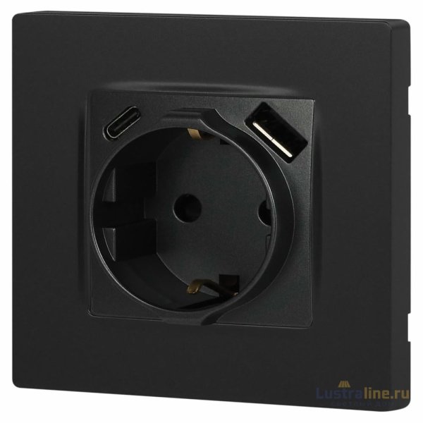 Розетка со шторками с USB type-A+C Эра 12-4108-12 Б0067700