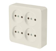 Розетка 4-местная б/з Stekker София MST10-14S-04 49507