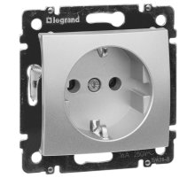 Розетка 2К+3 Legrand Valena 16A 250V с/з винтовой зажим алюминий 770120