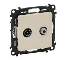 Розетка TV-SAT проходная Legrand Valena Life слоновая кость 753563