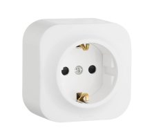 Розетка 2К+З Legrand Quteo 16A 250V с/з со шторками белая 782220