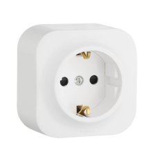 Розетка 2К+З Legrand Quteo 16A 250V с/з со шторками белая 782220