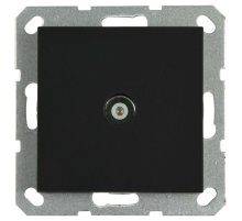 Розетка TV Jasmart оконечная с накладкой черный матовый (soft touch) G6001PB