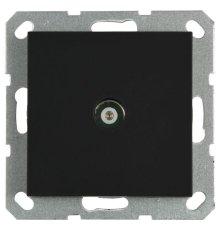 Розетка TV Jasmart оконечная с накладкой черный матовый (soft touch) G6001PB