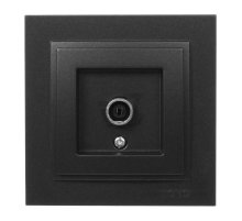 Розетка TV проходная Mono Electric Despina графит 102-202005-137