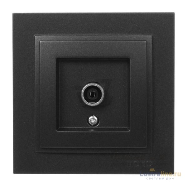 Розетка TV проходная Mono Electric Despina графит 102-202005-137