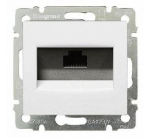 Розетка компьютерная RJ45 Legrand Valena 5e кат UTP с захватами белая 774230