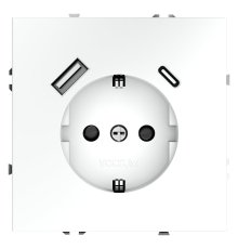 Розетка с USB, A+C Voltum S70 VLS040502