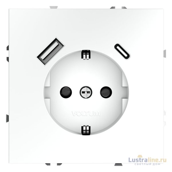 Розетка с USB, A+C Voltum S70 VLS040502