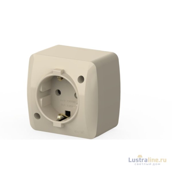Розетка с заземлением ELBI Alsu 504-010300-217