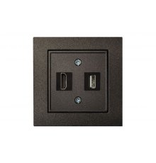 Розетка HDMI и USB Liregus Epsilon 28-1131