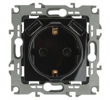 Розетка 2P+E со шторками и 2xUSB Эра 12-4109-06 Б0047845