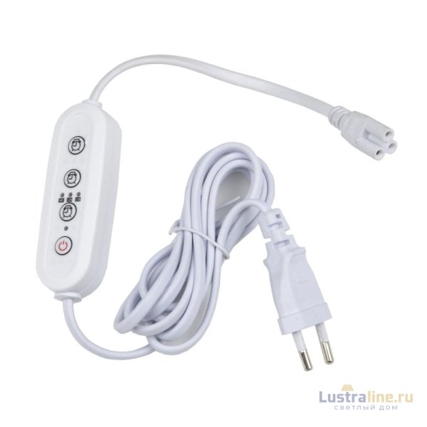 Таймер с вилкой и разъемом для фито светильника (UL-00006493) Uniel UST-E33 WHITE 2M
