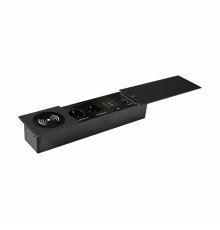 Блок розеток JX (Slide Top) (2 секции RJ-45 + 2 USB беспр.зарядка с кабелем питания) Mebax 00-00002893