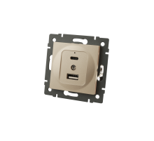 Механизм USB розетки Arlight SCT-MUAC-PL-GD-V (5V, 3A, QC4) 049841