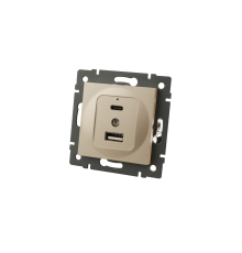 Механизм USB розетки Arlight SCT-MUAC-PL-GD-V (5V, 3A, QC4) 049841