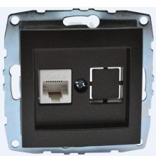 Розетка компьютерная Rj45 Cat6 Mono Electric Despina-Larissa графит 500-002005-125