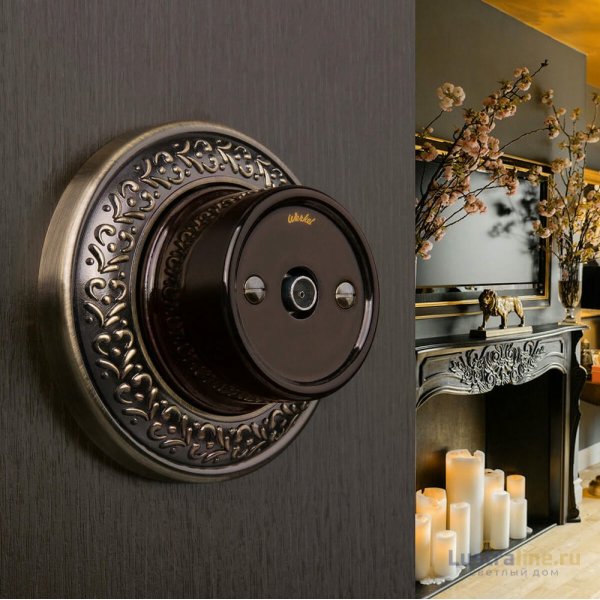 ТВ розетка Werkel Retro коричневая WL18-02-05 4690389100734